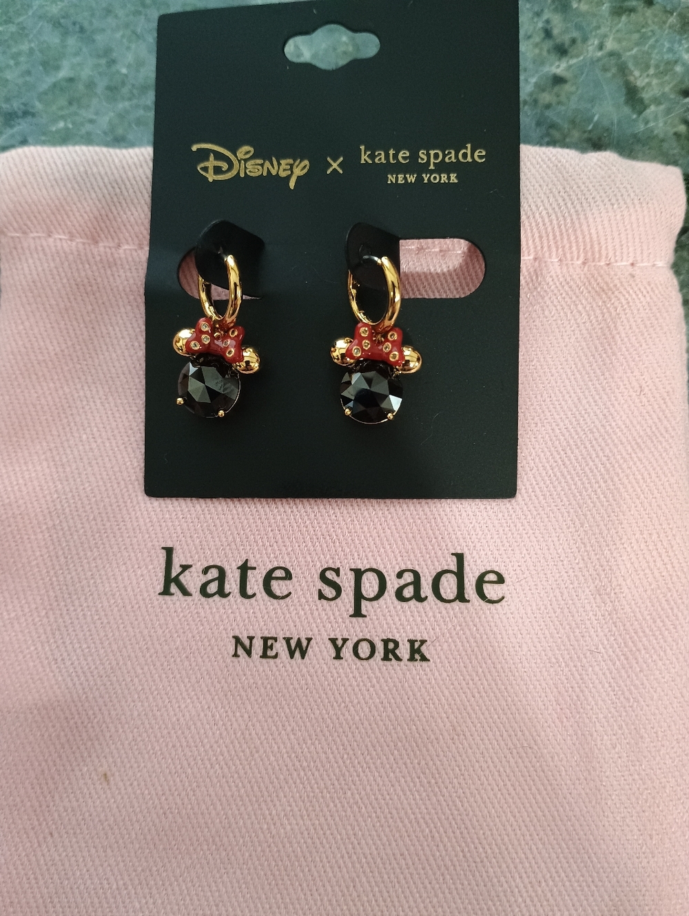 Disney X Kate Spade NY Minnie Mouse Drop Earrings Jet Multi